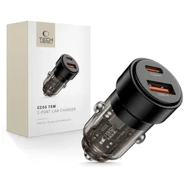 techprotect CC03 2-Port PD75W KFZ-Ladegerät Schwarz