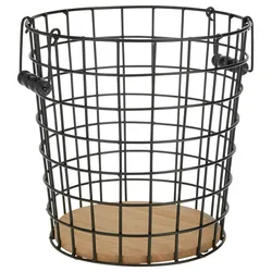 Papierkorb Cage Braun/Schwarz
