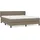 vidaXL Boxspringbett mit Matratze Taupe 180x200 cm Stoff