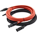 Solarsys® - 20m Solarkabel 6 mm2 mit PV-Solarstecker IP68 10AWG TÜV Zertifiziert DC 1500V Solarkabel Verlängerungskabel Verlängerungskabel,20 Meter