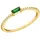 Amor Fingerring "Smaragreen" Gr. 54, grün (goldfarben, weiß, grün), Fingerringe, Damen, 54, Silber 925 (Sterlingsilber), 1,3mm, Fingerring, mit Zirkonia (synth.)