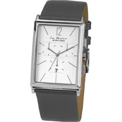 Chronograph JACQUES LEMANS "La Passion", dunkelgrau, Armbanduhren, Damen, Quarzuhr,Armbanduhr,Damenuhr,Herrenuhr,Lederarmband,Stoppfunktion,Tag