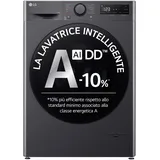 LG F4R5011TSMB Waschmaschine 11 kg AI DD, Klasse A-10%, 1400 Umdrehungen, TurboWash, Dampf