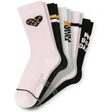 SCHIESSER Legwear Teens Socken 5er Pack Rosa/Schwarz/Weiß 39-42