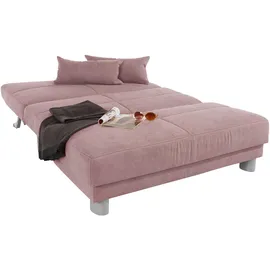 Home Affaire Schlafsofa HOME AFFAIRE "Gina", rosa (flamingo), B:120cm H:86cm T:195cm, Sofas, Schlafsofa, mit einem Handgriff vom Sofa zum Bett