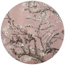K&L Wall Art Vliestapete »Runde Vliestapete«, van Gogh Mandelblüte Vintage, mehrfarbig, matt - bunt