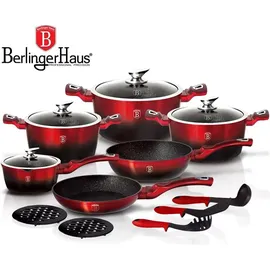 Berlinger Haus Garnki Metallic Burgundy Line 15 ElementówBH1632N - Rot
