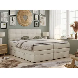 MKS Meble Boxspringbett mit Bettkasten ¦ beige ¦ Maße (cm): B: 160 H: 110