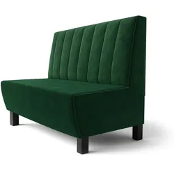 Meyer F | Gastrobank | B:H 120 x 100 cm | Dunkel Grün | Gestreift| Samt