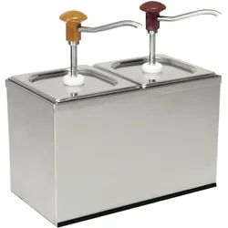 Schneider Dosierspender GN-Behälter 2-fach Inhalt 2x3 Liter - 340x185x345mm