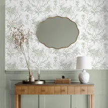 Laura Ashley Vliestapete LAURA ASHLEY "TUILIERIES", grun, H:10m L:10m, Vlies, Tapeten, Design Tapeten