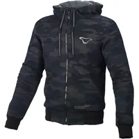 Macna Nuclone Motorrad Zip Hoodie, schwarz-mehrfarbig, Größe L