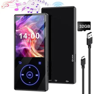 Avylet 32GB MP3 Player mit Bluetooth MP3-Player mit Eingebauter MP3-Player (HiFi Sound Funktionen einschließlich FM Radio Sprachaufnahme E Bücher)