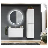 Lomadox Badmöbel-Set IRAKLIO-56 3-tlg. Weiß matt