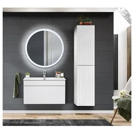 Lomadox Badmöbel-Set IRAKLIO-56 3-tlg. Weiß matt