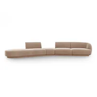 Micadoni Sofa Miley, modular 5-Sitzer braun