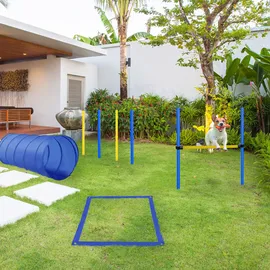 PawHut Agility Set groß Blau