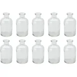 NaDeco Glasfläschchen 12x7 cm 10 St.