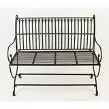 DanDiBo Ambiente DanDiBo Gartenbank Metall Braun Wetterfest 2-Sitzer Finca 102 cm Bank Garten Sitzbank Eisen