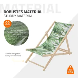 ECD Germany Sonnenliege 57,5 x 83 x 100 cm Weiß