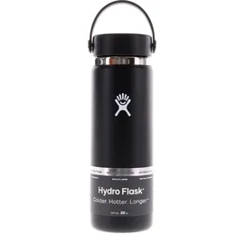 Hydro Flask 20oz Wide Mouth 591ml Thermosflasche-Schwarz-One Size