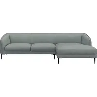FLEXLUX Ecksofa Belle Designsofa, L-Form, B/T 288/149 cm, Skandinavisches Design, In hochwertiger Verarbeitung blau