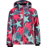 CMP Kid G Jacket Snaps Hood Acqua-Gloss-Teal 140