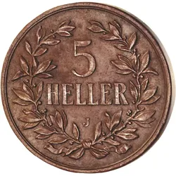 Deutsch-Ostafrika 5 Heller 1908-1909