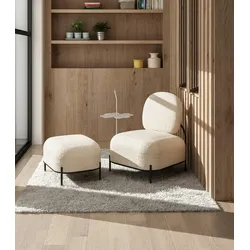 Sessel ORSO  ORSO LOUNGE-Sessel: Komfort und Eleganz mit schwarzen Metallbeinen  67x71x76 cm  Kadima Design