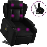 vidaXL Massagesessel mit Aufstehhilfe Kunstleder 94,5 x 100 x 0 cm Schwarz