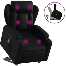 vidaXL Massagesessel mit Aufstehhilfe Kunstleder 94,5 x 100 x 0 cm Schwarz