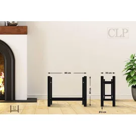 CLP Kaminholzständer Medya Metall 30 x 80 x 60 cm Schwarz