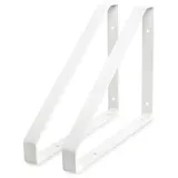 Rikmani Wandregalhalter Rikmani Regalträger Metall Regalhalterung Wandträger Regalhalter für, 2er Set weiß 3 cm x 21 cm x 26 cm