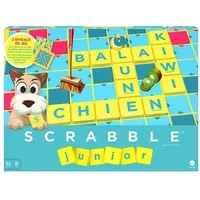 Mattel Scrabble Junior Wortspiel mit 101 Buchstaben 2-4 Spieler Alter 5-10