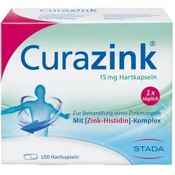 Curazink 15 mg Hartkaspeln gegen Zinkmangel 100 St