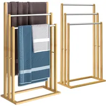 CASARIA Handtuchständer Stehend Braun 2er Set