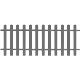 vidaXL Lattenzaun WPC 200 x 80 cm grau