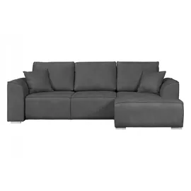 OTTO home Ecksofa OTTO HOME "BEATRICE optionale Schlafsofa mit Bettkasten, B/T/H: 265/170/86 cm", grau (dunkelgrau), B:265cm H:86cm T:170cm, 100% Polyester, Sofas, Ecksofa, L-Form, wahlweise auch mit Bettfunktion und Bettkasten