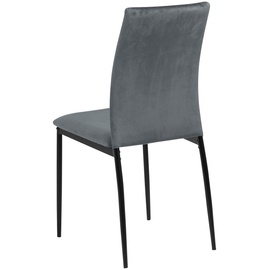 Actona Mid.you Stuhl Schwarz, Dunkelgrau rund 43.5x92x53 cm Reach, Esszimmer, Stühle, Esszimmerstühle, Vierfußstühle