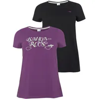 KangaROOS Longshirt, (Packung, 2 tlg., 2er-Pack), Kurzarm, figurumschmeichelnde Passform