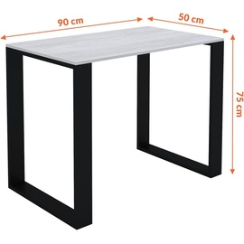 AKKE Esstisch Küchentisch Esszimmertisch Craft Weiß 90x50cm