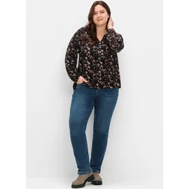 sheego Tunika in aubergine + schwarz-gemustert | Gr.: 50