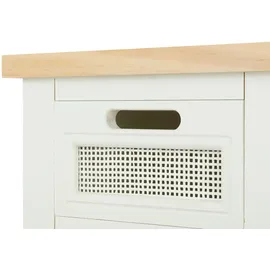 Möbel Kraft Beistelltisch Braun lackiert 35 x 61 x 35 cm