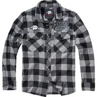 Brandit Textil Ozzy Langarmhemd Black / Charcoal / Charcoal