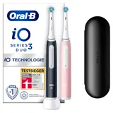 Oral-B iO Series 3n Matt Black/Blush Pink + Reiseetui mit 2. Handstück