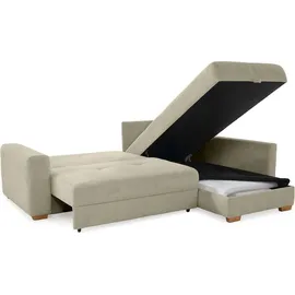 luma-home Eckcouch Cord 2-Sitzer Beige