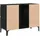 vidaXL Waschbeckenschrank mit Tür Schwarz Eichen-Optik 80 x 33 x 60 cm