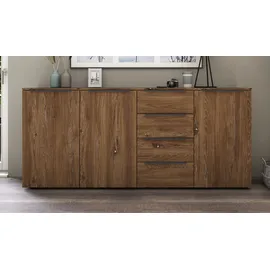 borchardt Möbel Highboard Tom 200 x 35 x 93 cm Braun