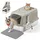 Songmics Katzentoilette Edelstahl XL cappuccinobeige