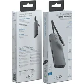 linq connects Linq Triple Display Mst 7-in-1 Usb-c-dockingstation -> grey